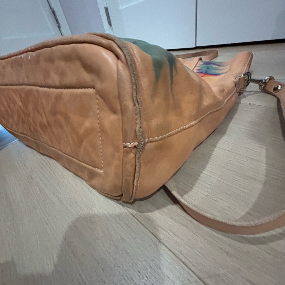 Campomaggi Teodorano Handcrafted Italian Leather Tote – Tie-Dye Multicolor - Picture 8 of 9